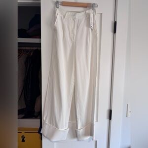 MM6 Maison Martin Margiela White Wide-Leg Trousers, size 42
